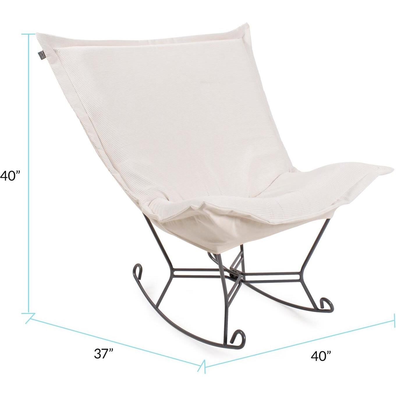 Pana 40 inch Natural Puff Rocker Ottoman